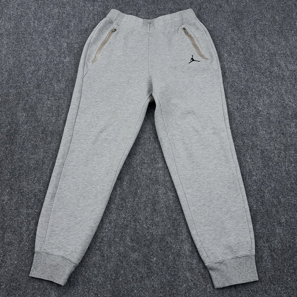 Nike Air Jordan‎ Tech Fleece Joggers Men's Medium Gray 28x27 Zip Pockets 688994
